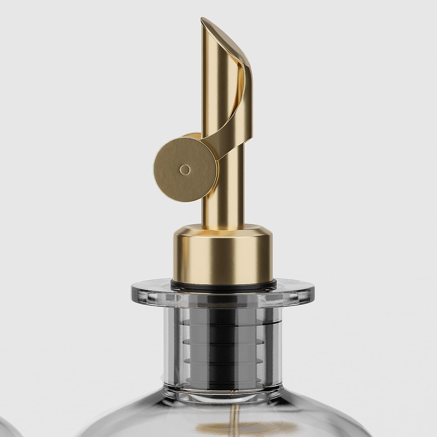 Ölflasche aus Glas mit Ausgießer Rose Gold (1 x 500ml)