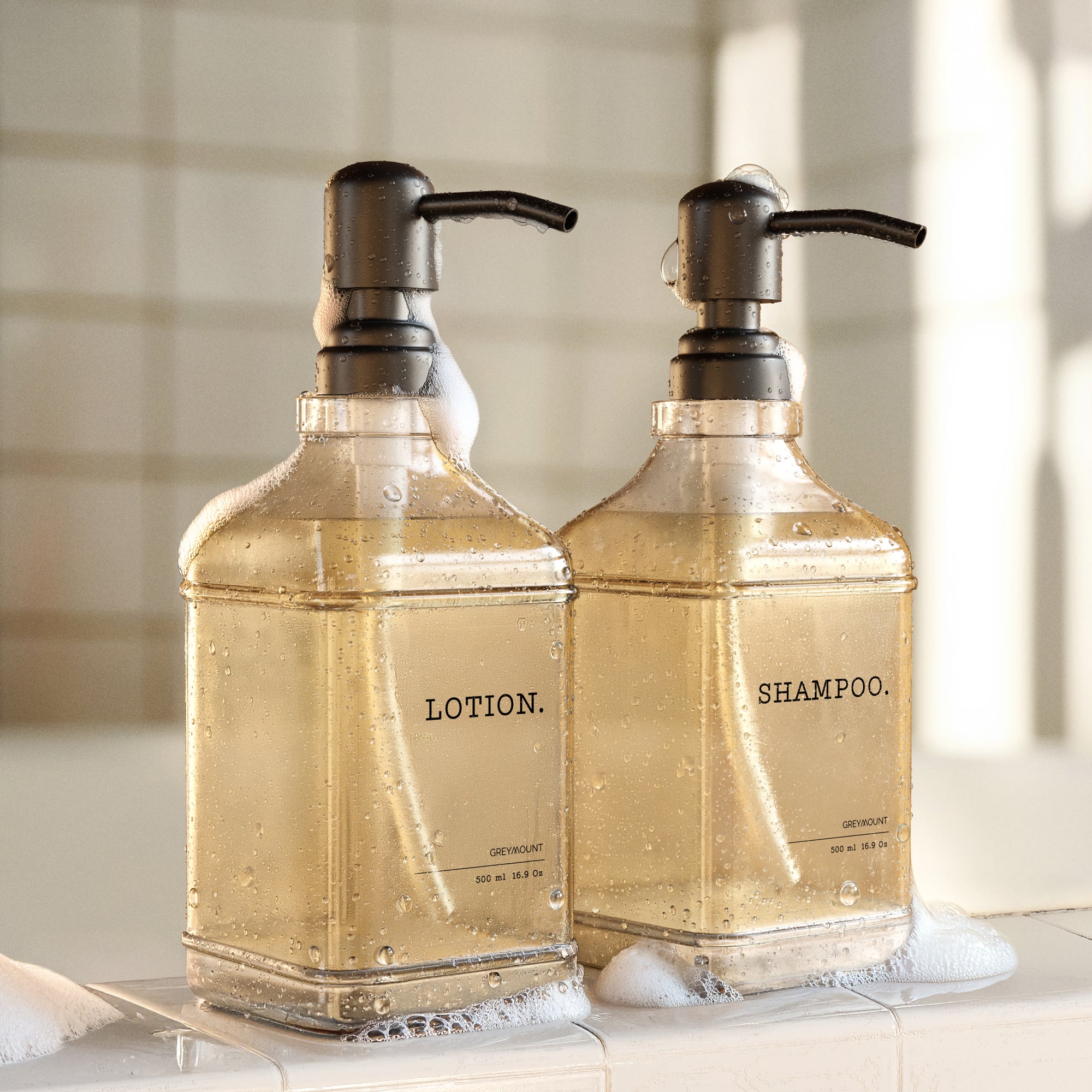 Seifenspender Pumpe (2er Set, Schwarz)