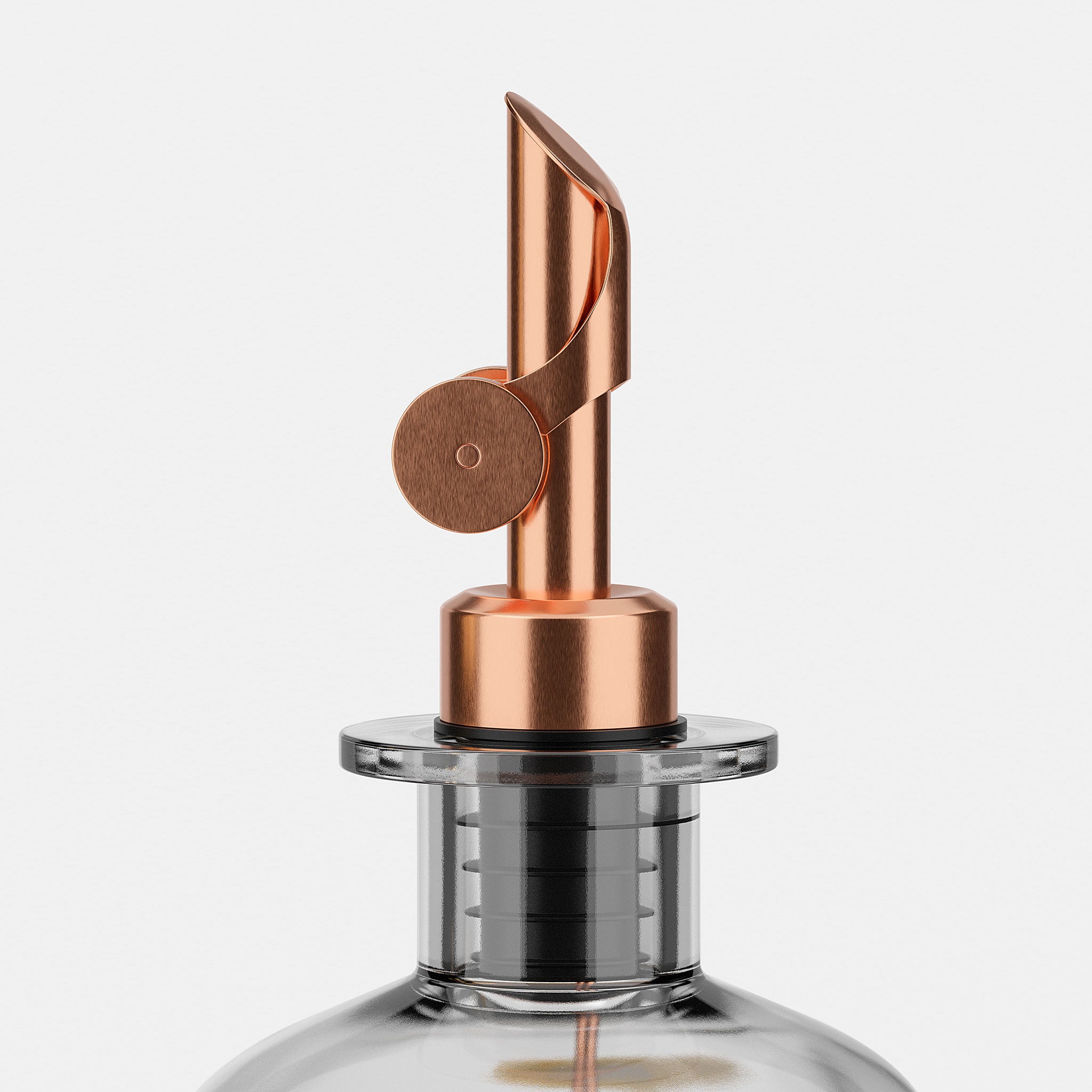 Ölflasche aus Glas mit Ausgießer Rose Gold (2er Set, 500ml)