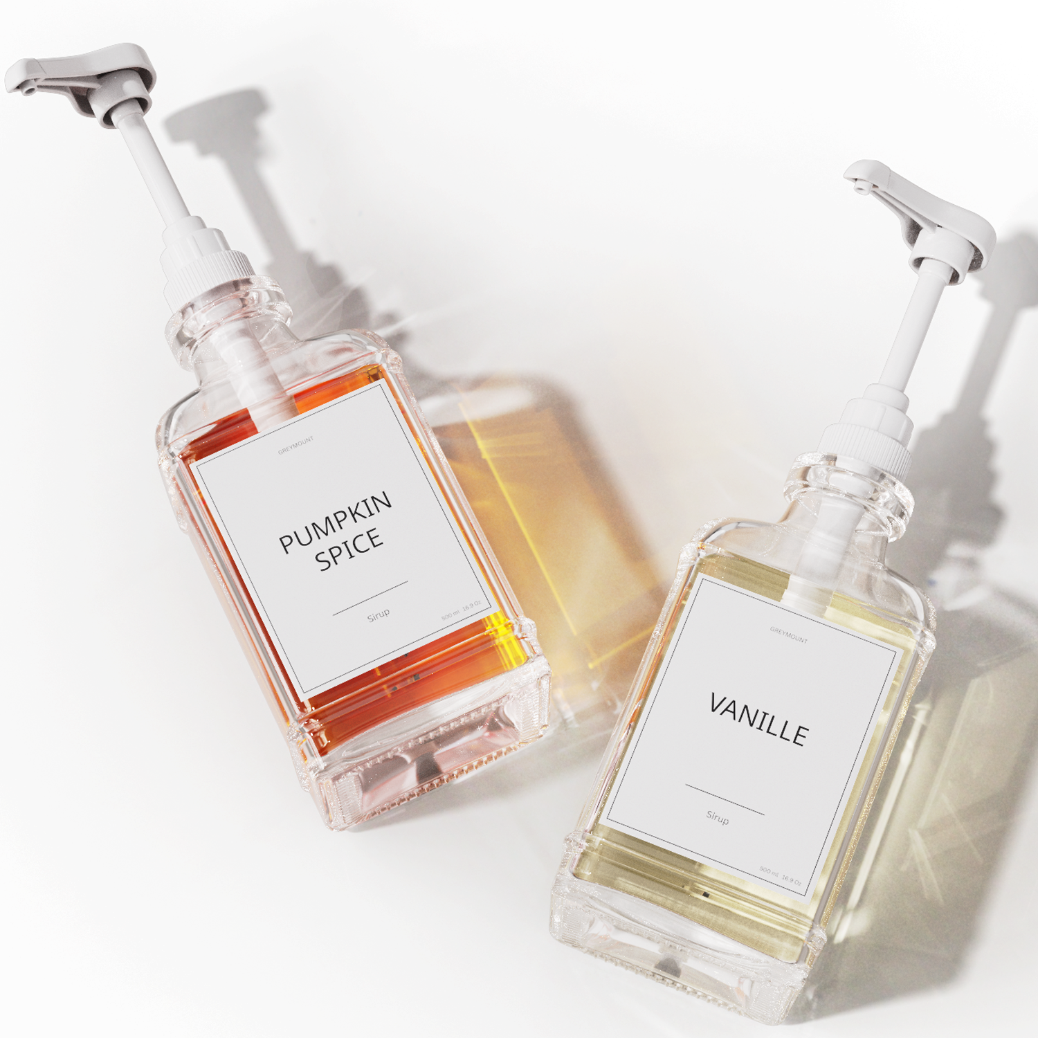 Sirup Spender Pumpen (2er Pack, Weiß)