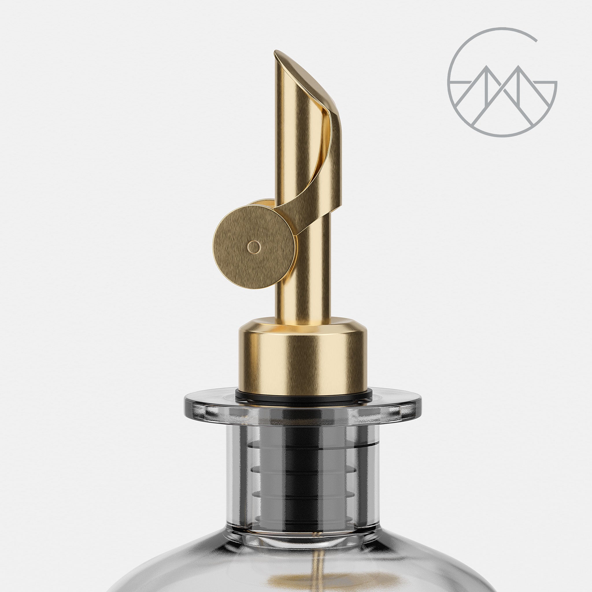 Ölflasche aus Glas mit Ausgießer Gold 2 (2er Set, 500ml)