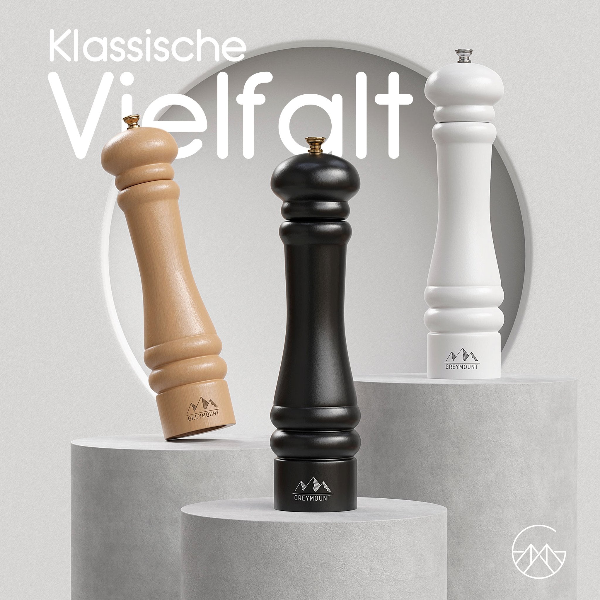 CAUCASUS - Salz- und Pfeffermühle Set (Snow White, 27 cm) - Greymount