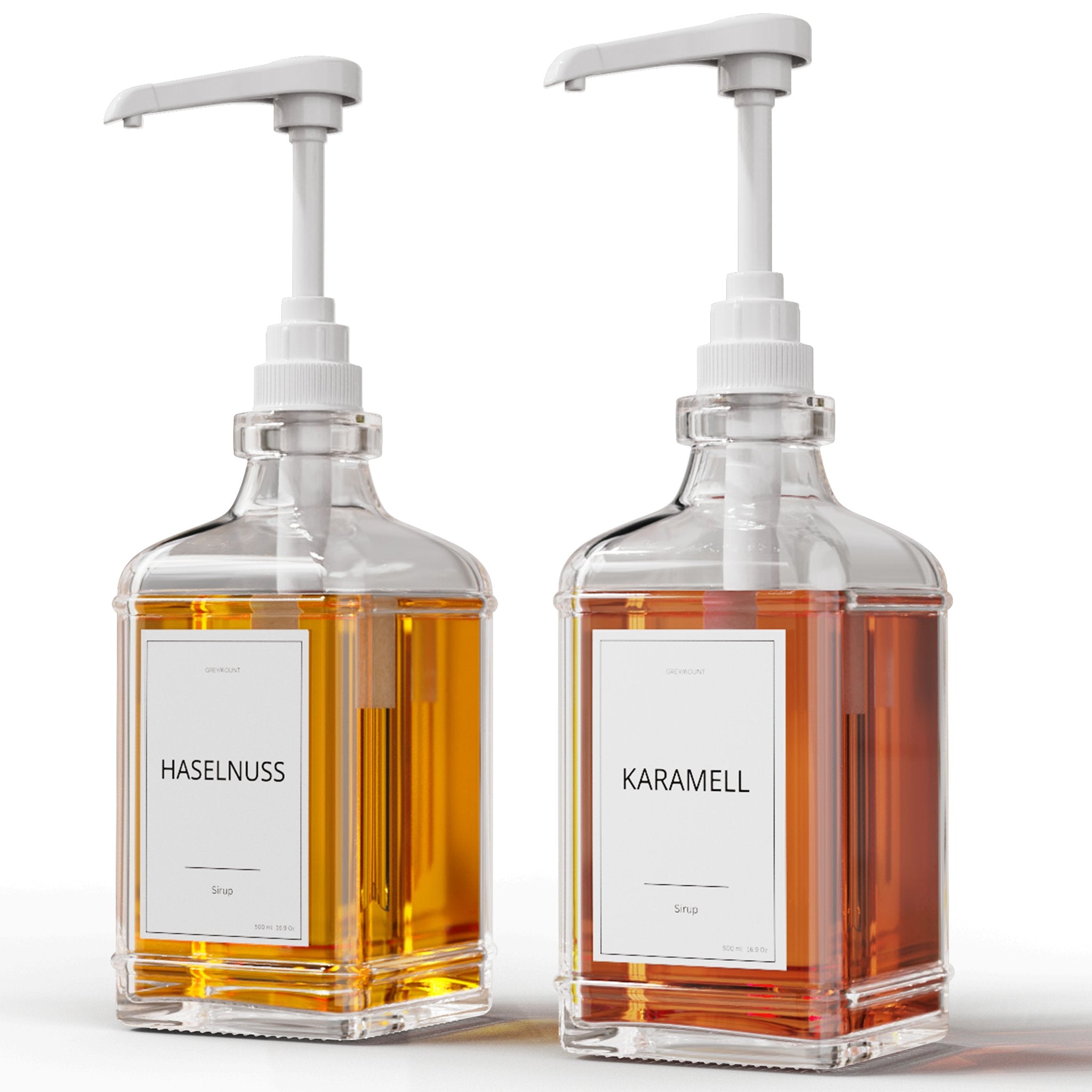 Sirup Spender Weiß (2er Set, 500ml) - Greymount