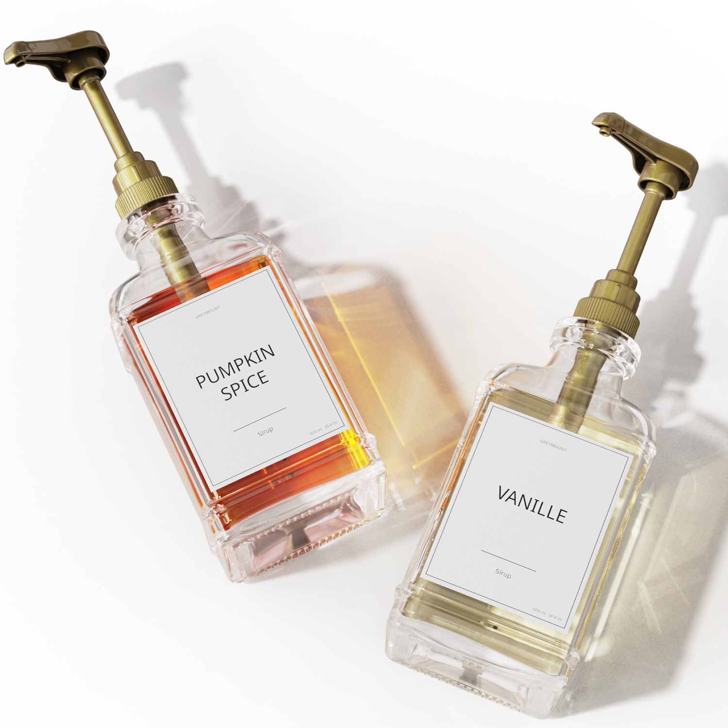 Sirup Spender Pumpen (2er Pack, Gold)